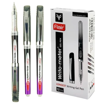 Ручка гелева 0,7мм Writo-meter Gel 1,2км чорна FLAIR