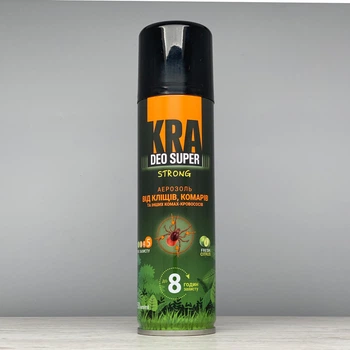 Репелент KRA DEO Strong аерозоль від комарів та кліщів 150 мл (дета 28%) KRA Deo Super