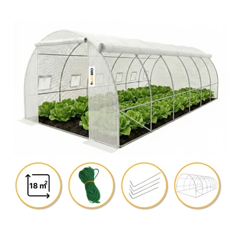 Садовая теплица LEOBRO Garden 18м2 White MultiDoor (LB-G114-WHT)