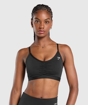 Спортивный топ для фитнеса женский Gymshark 194789 S Черный (2200005144428)
