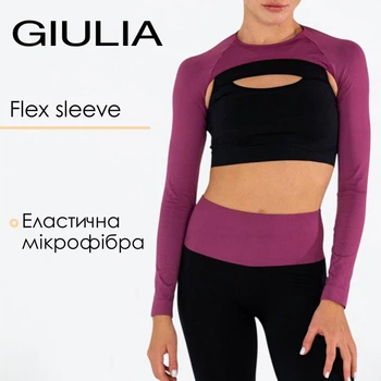 Жіночий кроп-лонгслів для багатошарових образів Giulia FLEX SLEEVE S/M Domsor, болеро з мікрофібри