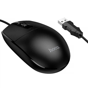 Миша дротова Hoco GM50 League business wired 1000DPI USB 1.45M для ПК/ноутбука Чорний