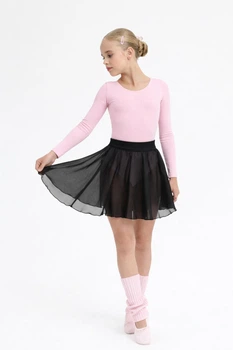 Шифонова спідниця для гімнастики , хореографії і танців AngelDance 104-110 чорна