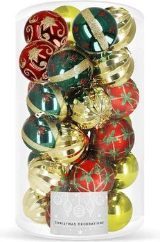 Zestaw bombek choinkowych Springos CA1162 6 cm 30 szt (5907719461304)
