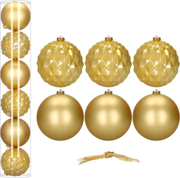 Набір ялинкових кульок Springos CA1529 13.5 см 6 шт (5908455303200)