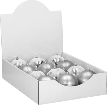 Набір ялинкових кульок Springos CA1535 10 см 12 шт (5908455303262)