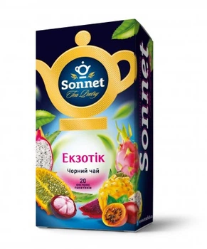 Чай чорний Екзотік тропiчний фрукт, 20х1.5г Sonnet