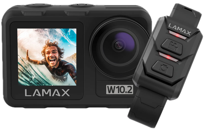 Відеокамера Lamax W10.2 4K 2” Wi-Fi 20MPx MAXsmooth 2.0 Чорна (LXWAMW102NNBA)