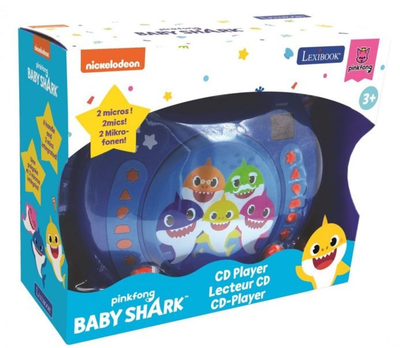 Портативна колонка Lexibook RCDK100BS Baby Shark CD з двома мікрофонами (3380743087979)