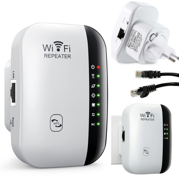 Підсилювач репітер WiFi сигналу від мережі до 300 Мбіт/с LV-WR03 Білий ( см11675 )