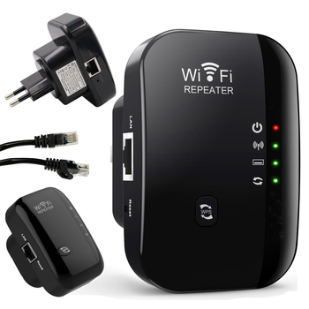 Підсилювач репітер WiFi сигналу від мережі до 300 Мбіт/с LV-WR03 Чорний ( см1167501 )