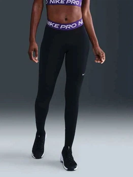 Спортивні легінси для фітнесу високі жіночі Nike Pro 365 CZ9779-025 XS Black (0198482942489)