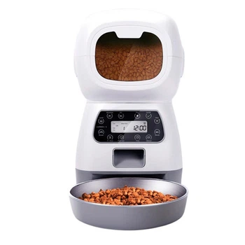 Кормушка автоматическая умная для кошек и собак 3.5л Elf Pet Feeder аккумуляторная с таймером и дозатором