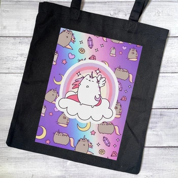 Еко сумка, шопер з принтом Pusheen Пушин 40х37 см (ПУ00124)