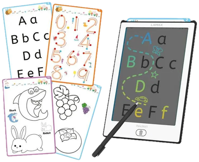 Tablica edukacyjna Lamax PencilKid1 do rysowania 40 szablonów (5905991008750)