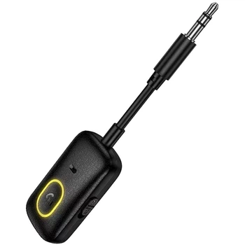 FM-трансмітер модулятор Hoco E151 AUX BT5.4 аудіо ресивер/передавач в машину Чорний
