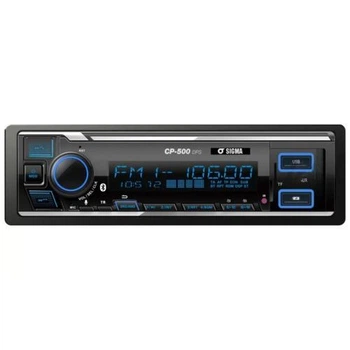 Автомагнітола SIGMA СP-500BT RGB APP USB, 1 Din, bloetooth, підсвітка RGB