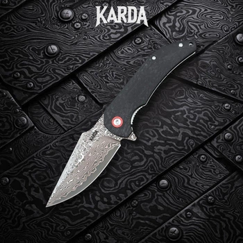 Ніж Складаний Karda J337 Carbon Damascus