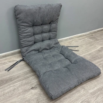 Подушка для стульев (50x120х4 см) двойная Decorator Соро цвет серый 84-197