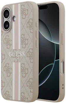 Панель Guess 4G Printed Stripes MagSafe для Apple iPhone 17 Pink (3666339491444)