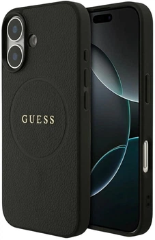 Панель Guess Grained Ring MagSafe для Apple iPhone 17 Black (3666339490881)