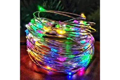 Светодиодная гирлянда проволока 20 м LED USB с пультом, разноцветного свечения