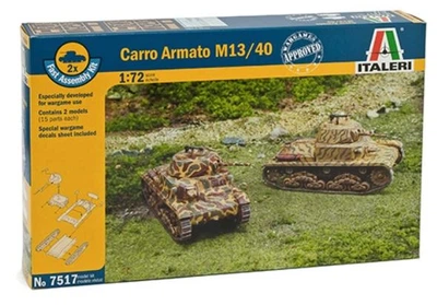 Збірна модель 1:72 комплект з двух моделей середній танк Carro Armato M 13/40 Italeri 7517
