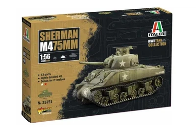 Збірна модель 1:56 середній танк Sherman M4 75 мм Italeri 25751