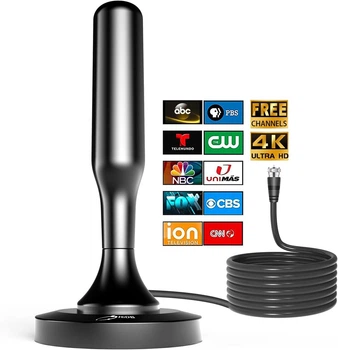 Цифрова кімнатна HD-антена HIDB для Smart TV — телевізійна антена з магнітною основою та кабелем
