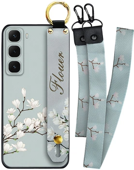 Чохол SHLab Infinix Hot 60i Flower White + два ремінці з карабіном (43413)