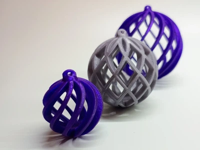 Набор Из 3 Елочных Шаров Christmas Balls Single Ribbing 3Д Печать Фиолетовый 11 См