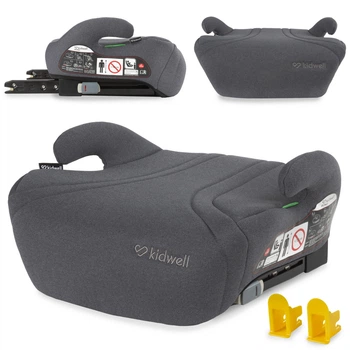 Автокресло бустер Kidwell Bono ISOFIX Grey на рост от 125 до 150 см бустер для авто детское сиденье 6–12 лет установка ISOFIX безопасное автосидение для ребенка
