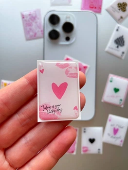 Объемная 3D наклейка карта "Pink" стикер для декора телефона, ноутбука, блокнота