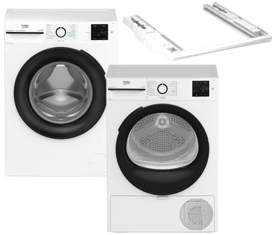 Комплект машин Beko Пральна BM1WFSU37233WB + Сушильна BM3T37239WB + Планка NPSKW