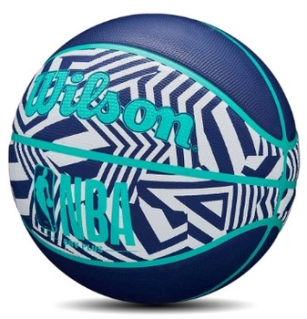 Баскетбольный мяч Wilson NBA DRV PLUS Dazzle Camo синий для игры на улице и в зале спортивный мяч