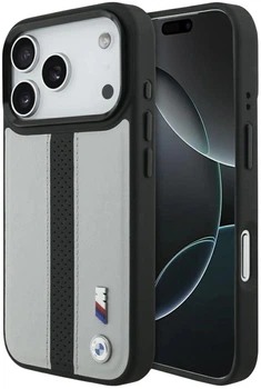 Чохол BMW M Perforated Stripe Logo MagSafe для Apple iPhone 17 Pro Grey (3666339481988)