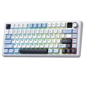 Клавіатура бездротова AULA F75 MAX RGB Blue, UKR/ENG