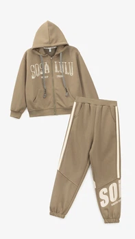 Спортивный костюм толстовка+штаны для мальчика Do La La 93336 128 см Хаки shop (2000999429620)