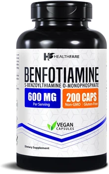 Добавка премиум-класса бенфотиамин поддержка общего здоровья Healthfare Benfotiamine 600mg 200 капсул
