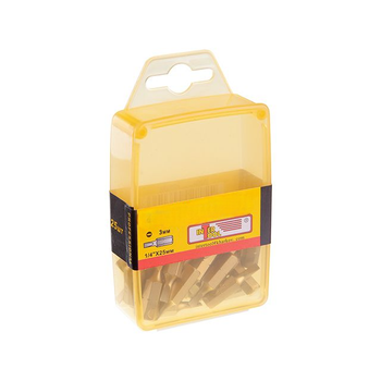 Комплект насадок до викруток SL3, 1/4", 25 мм, уп. 25 шт. INTERTOOL VT-0031