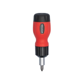 Отвёртка реверсивная Intertool с комплектом бит 6шт (VT-1009)
