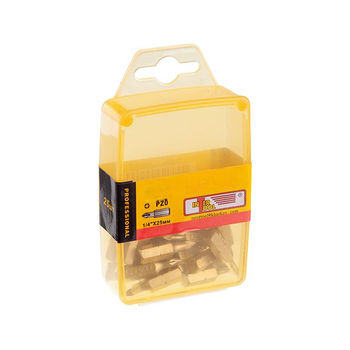 Комплект насадок до викруток PZ0, 1/4", 25 мм, уп. 25 шт. INTERTOOL VT-0020