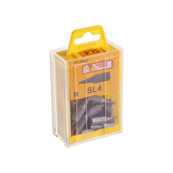 Комплект насадок до викруток SL4, 1/4", 25 мм, уп. 25 шт. INTERTOOL VT-0032