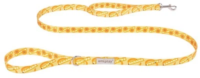 Регульований повідець для собак Amiplay BeHappy M 150 см Банан (5907563281783)