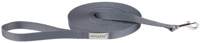 Тренувальний повідець для собак Amiplay Samba M 10 м Сірий (5907563302044)