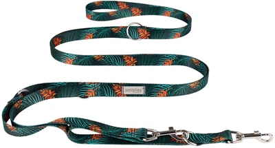 Smycz regulowana dla psów Amiplay BeHappy 8 w 1 XL 4 m Jungle (5907563305663)