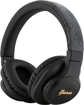 Słuchawki Guess 4G Leather Tone On Tone Script Black (GUBH604FEMK)