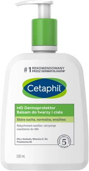 Зволожувальний бальзам Cetaphil для сухої нормальної та чутливої шкіри обличчя і тіла 500 мл (5906881881132)
