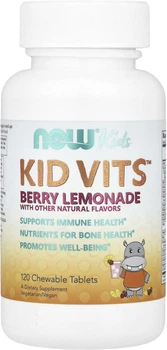 Мультивитаминный комплекс для детей Now Foods Kid Vits 120 таблеток Berry Blast (733739038821)