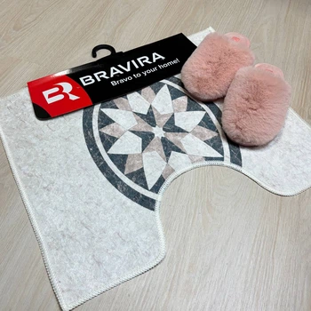 Коврик под унитаз Bravira серия Digital Velvet 50х60см D102 BR-D102_50x60_U